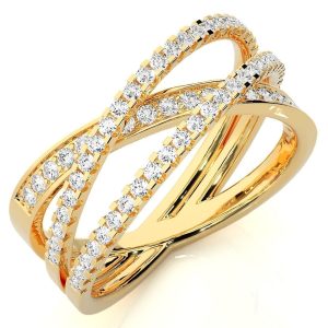 Gold 3 Wire Diamond Ring